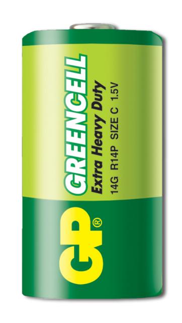 Zinc carbon battery GP  R14 14G-U2 GREENCELL  2 pcs.  1.5V 