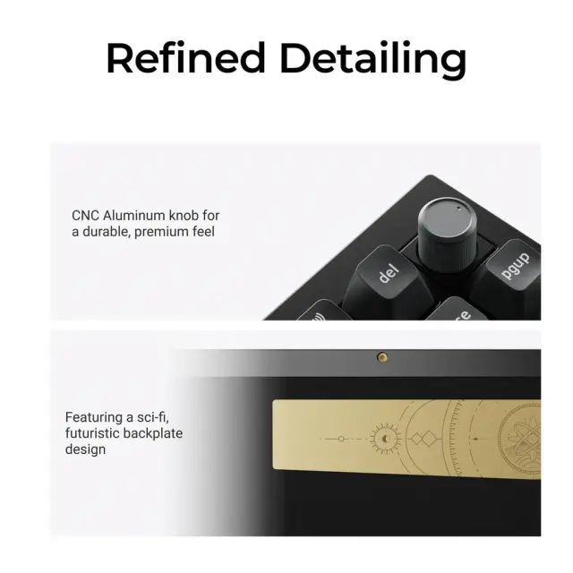 Безжична механичка клавиатура Keychron Q1 Ultra 8K Black - Silk POM Switch Brown 