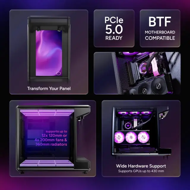 Carcasa Cooler Master MasterFrame 360 Stage LCD 