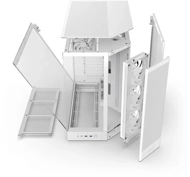 Кутия NZXT H9 Flow RGB Dual-Chamber - White 