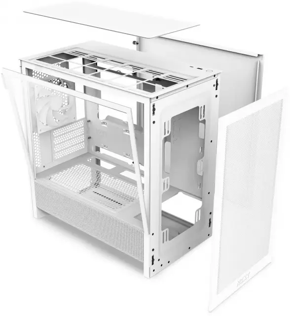 Кутия NZXT H3 Flow 2025 All White Micro-ATX Tower 