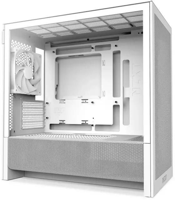 Кутия NZXT H3 Flow 2025 All White Micro-ATX Tower 