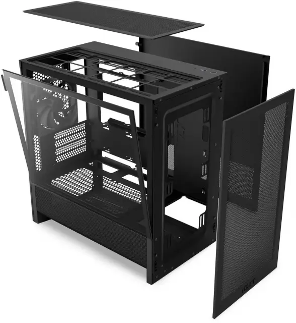 Кутия NZXT H3 Flow 2025 Micro-ATX Tower - Black 