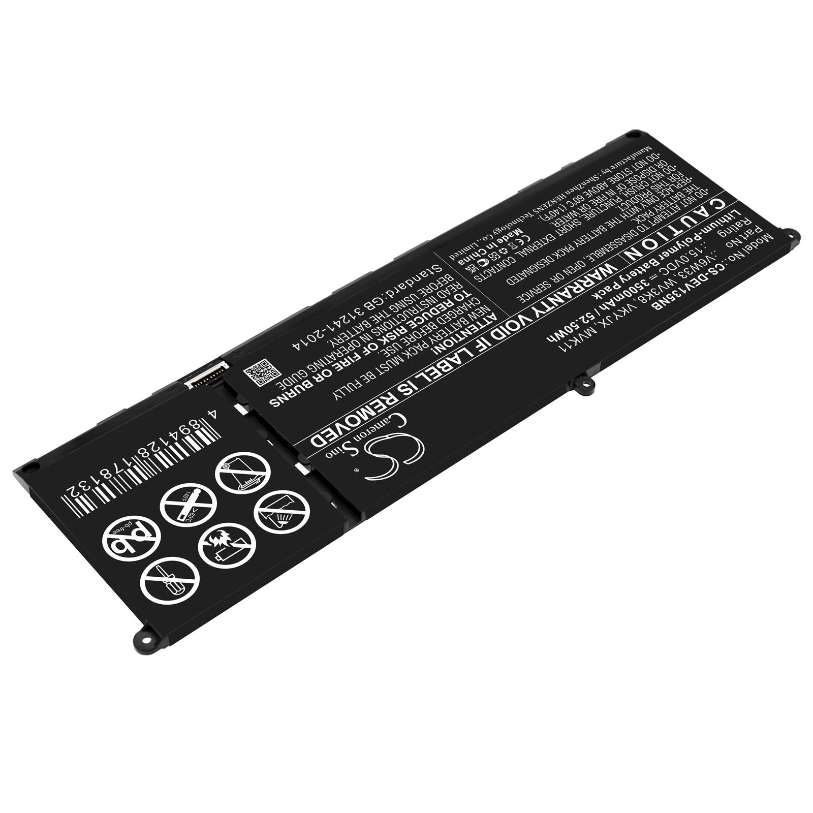 Батерия за лаптоп CAMERON SINO, За DELL Inspiron 13 5310 V6W33, 15.0V, 3500mAh