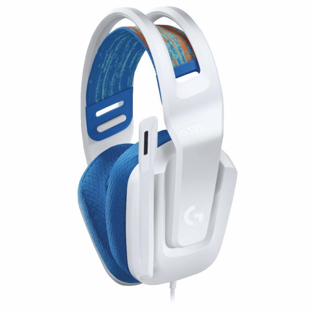 Gaming Earphone Logitech G335, Microphone, White 