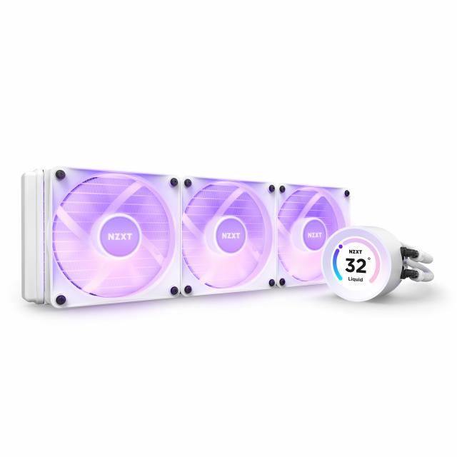 AIO Liquid Cooler NZXT Kraken Elite 360 RGB White, LCD Display 