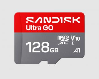 Карта памет SANDISK Ultra GO microSDXC, 128GB, A1, UHS-I, 190MB/s,