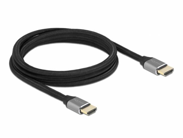 Delock Ultra High Speed HDMI Cable 48 Gbps 8K 60 Hz grey 2 m certified 
