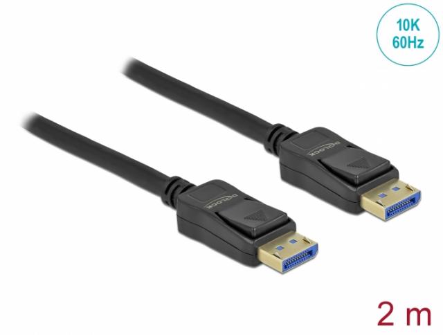 Delock Cable DisplayPort 2.0 male > DisplayPort male 10K 2 m 