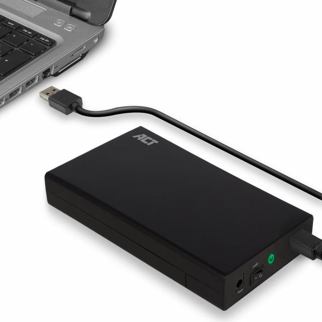 Чекмедже за твърд диск ACT AC1405, 3.5", SATA, USB 3.1 Gen1 (USB 3.0), Черен 