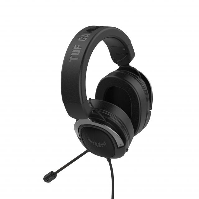 Геймърски слушалки ASUS TUF Gaming H3 Gun Metal, 7.1 Virtual Surround Sound 