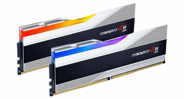 Memory G.SKILL Trident Z5 Silver 32GB(2x16GB) DDR5 6000MHz F5-6000J4040F16GX2-TZ5S 