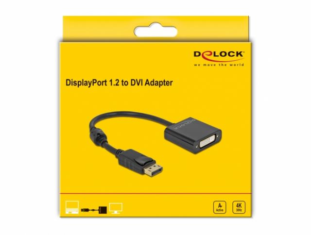 Delock 63482 DisplayPort Adapter for DVI, Ultra HD 