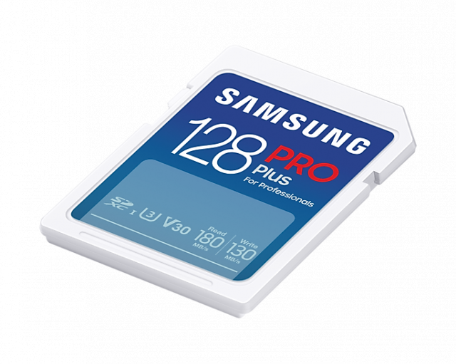 Карта памет Samsung PRO Plus, SD Card, 128GB, Бяла 
