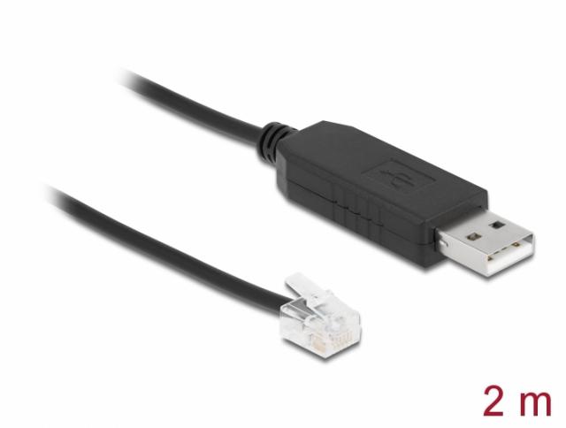 Delock USB-A male - RJ12 (RS232) for Skywatcher Telescopes, 2m 