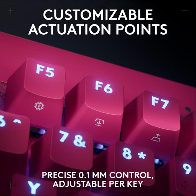 Геймърска механична клавиатура Logitech G Pro X RAPID TKL Magenta - Tactile Switch 