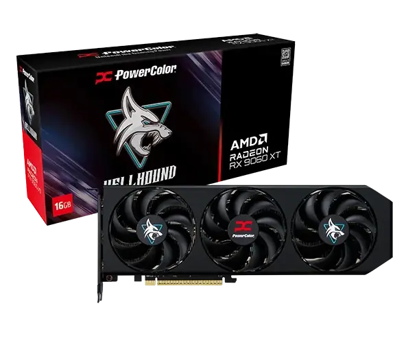 Graphic card PowerColor RADEON RX 9060 XT Hellhound OC 16GB GDDR6 