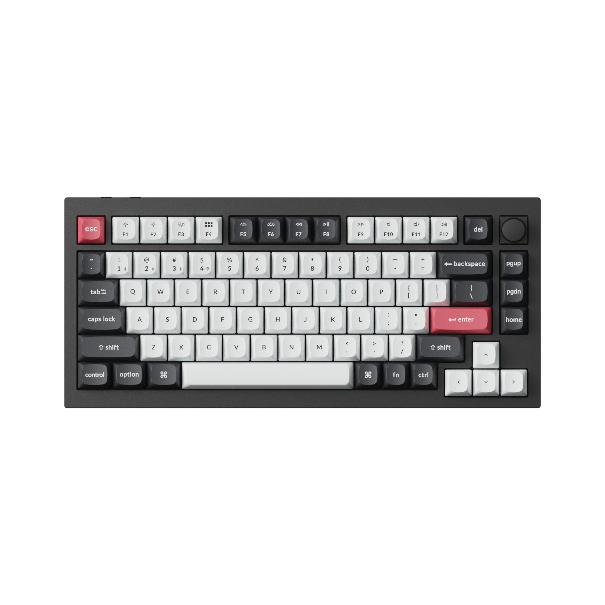 Механична клавиатура Keychron Q1 HE QMK 75% Carbon Black - Wireless
