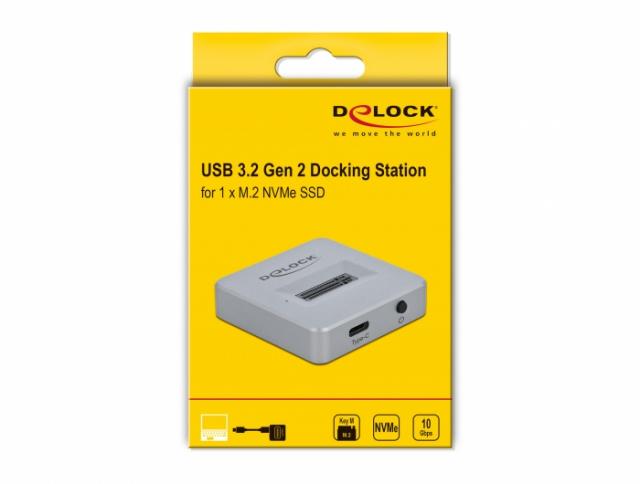 Delock M.2 Docking Station for M.2 NVMe PCIe SSD with USB Type-C™ female 