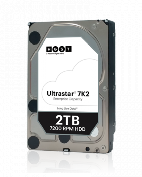 Твърд диск 3.5" 2000GB SATA3 WD (HGST) HUS722T2TALA604 Ultrastar, 128MB ,7200RPM, 1W10002 (for datacenter,NAS)