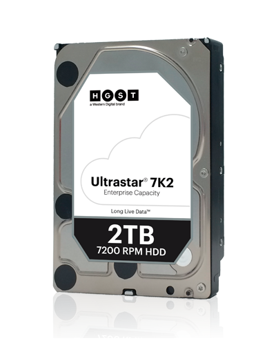 Твърд диск 3.5" 2000GB SATA3 WD (HGST) HUS722T2TALA604 Ultrastar, 128MB ,7200RPM, 1W10002 (for datacenter,NAS) 