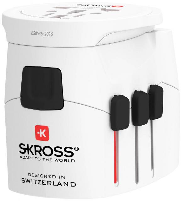 Skross 1302470 Travel adapter Pro Light USB (2xA) -World - White 