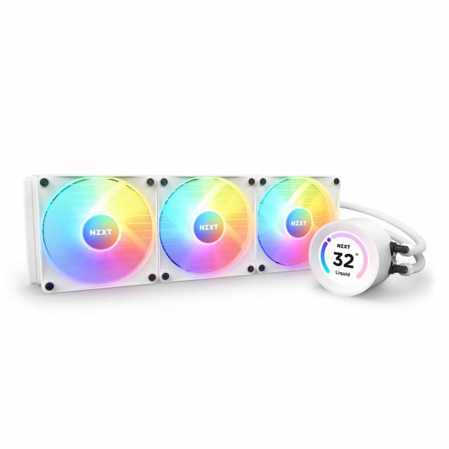 AIO Liquid Cooler NZXT Kraken Elite 360 RGB White, LCD Display 