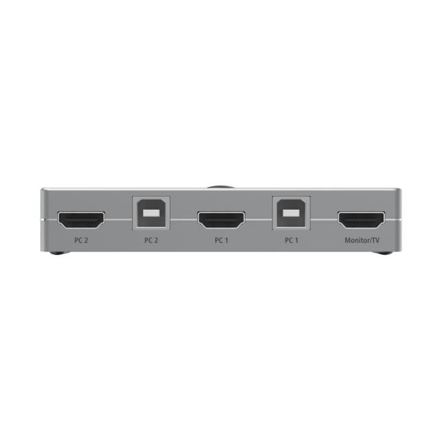 KVM превключвател Hama Connect2Switch, 4-портов, USB, HDMI, Вкл. кабели 