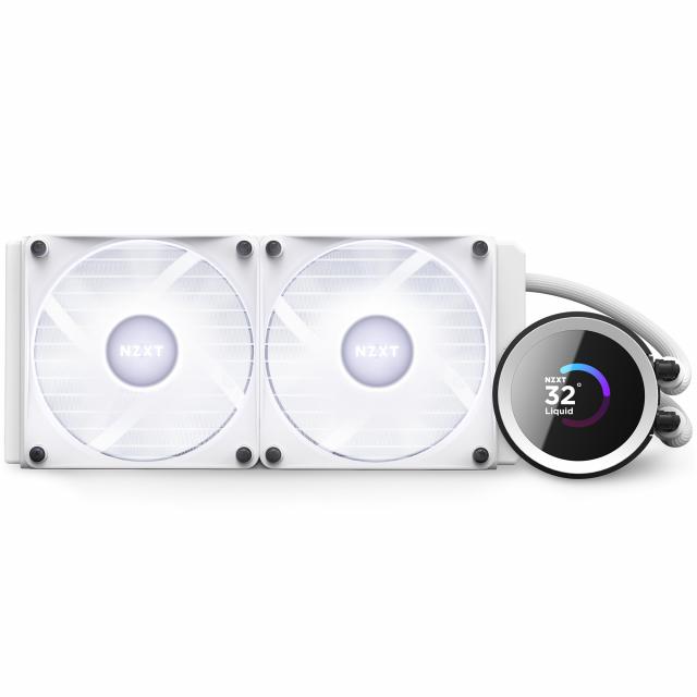 AIO Liquid Cooler NZXT Kraken 240 RGB White, LCD Display 