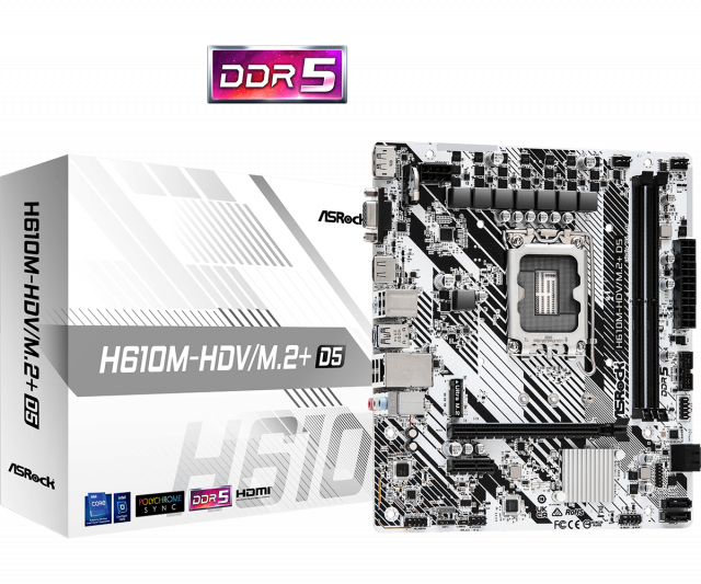 Motherboard ASRock H610M-HDV/M.2+ D5 LGA1700 