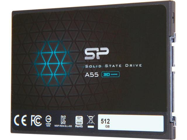 SSD SILICON POWER A55, 2.5", 512 GB, SATA3 3D NAND flash 