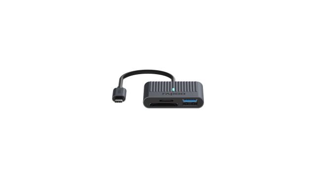 Четец за карти Rapoo UCR-3001, USB-C, Черен 
