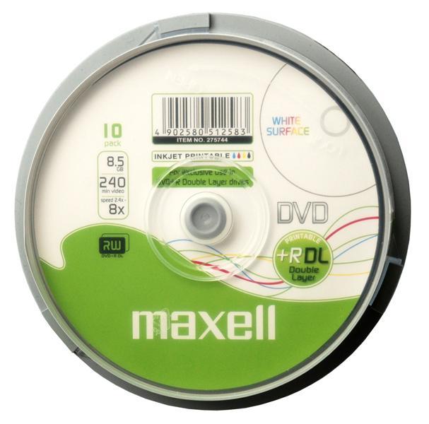 DVD+R DL MAXELL, 8.5 GB, 8x, Printable, 25 бр.