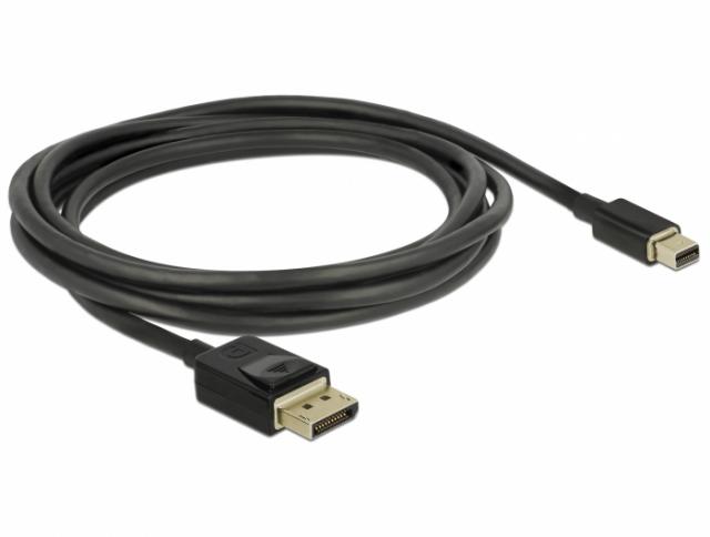 Delock Mini DisplayPort to DisplayPort cable 8K 60 Hz 2 m DP 8K certified 