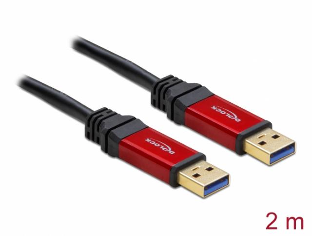 Delock Cable USB 3.0 Type-A male > USB 3.0 Type-A male 2 m Premium 