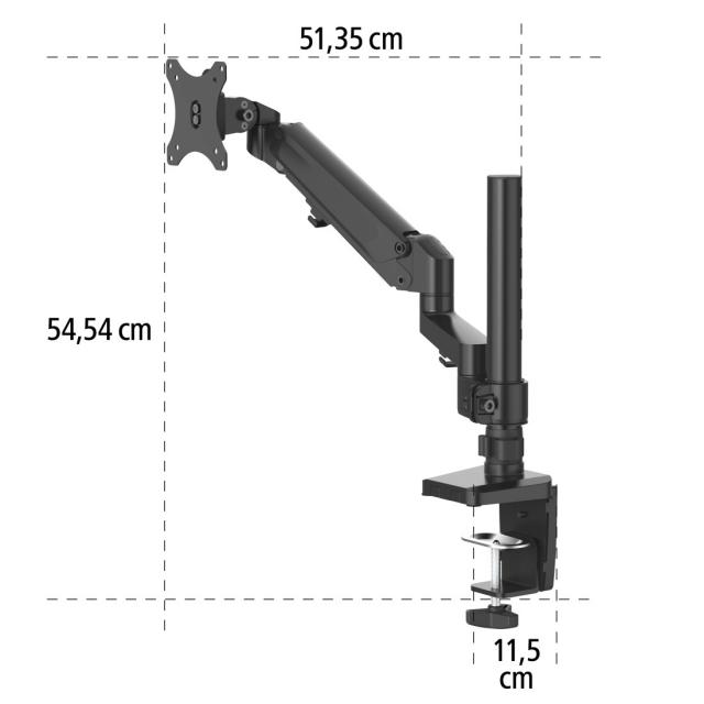 Стойка за монитор за бюро HAMA, Регулируема, 13"-35", 118496 