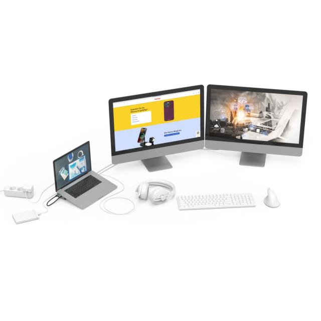 HAMA Докинг станция "Connect2Office Basic V2" USB-C, 9 в 1 за лаптоп 