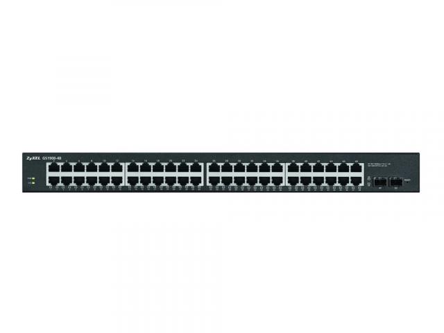 Суич ZYXEL GS1900-48, 48 портов управляем, Gigabit, за монтаж в шкаф 
