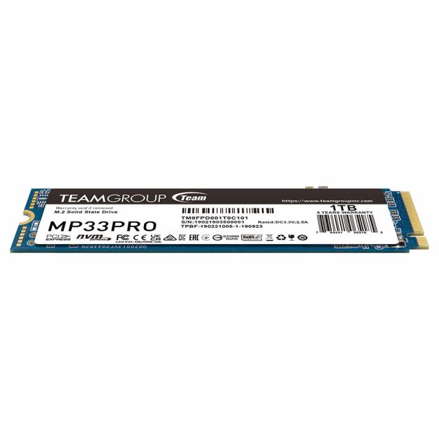 SSD Team Group MP33 PRO, M.2 2280 NVMe, 1TB,  PCIe Gen3x4 