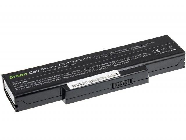 Laptop Battery for Asus N71 K72 K72J K72F K73SV N71 N73 N73S N73SV X73S 10.8V 4400mAh GREEN CELL 
