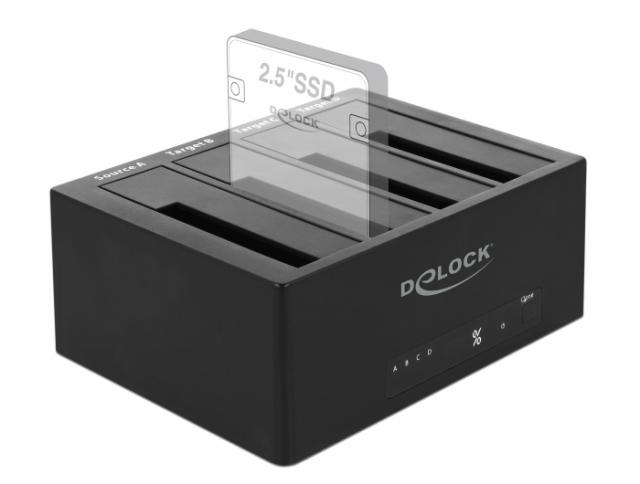 Delock SuperSpeed USB 5 Gbps Docking Station for 4 x SATA HDD / SSD with Clone Function 