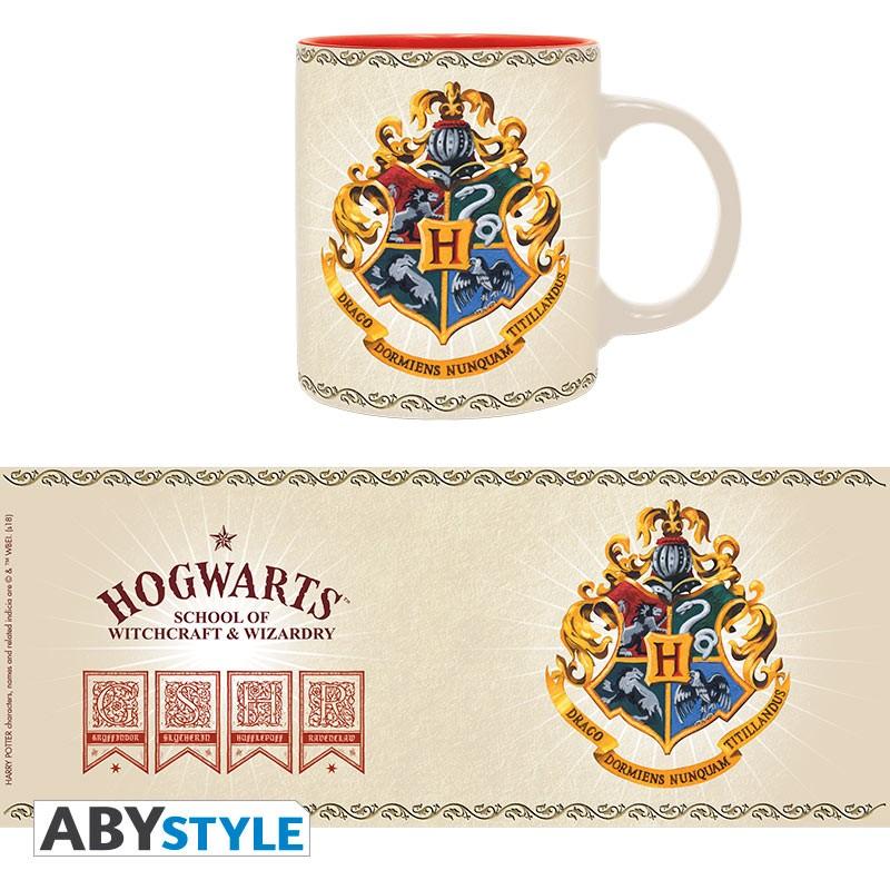 ABYSTYLE Harry Potter Metallflasche – Hogwarts Design, 500 Ml, Aus Edelstahl, Offizielles Lizenzprodukt