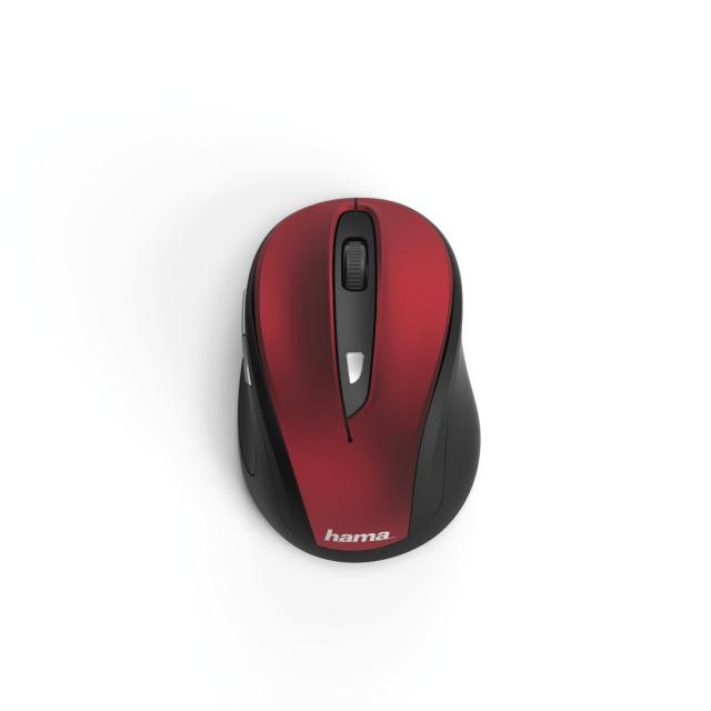 Hama "MW-400" Optical 6-Button Wireless Mouse, red/black