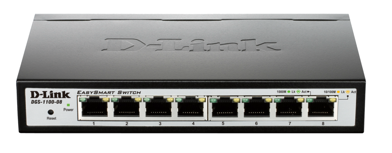 Суич D-Link DGS-1100-08, 8 портов 10/100/1000 Gigabit Smart Switch, управляем,