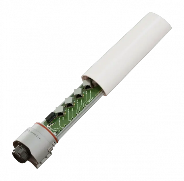 Mikrotik PoE Разширител за мрежа GPER14i, GPeRx4 с SwOS, външен 