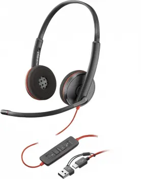 Слушалки HP Poly Blackwire 3220 USB-C - Черен