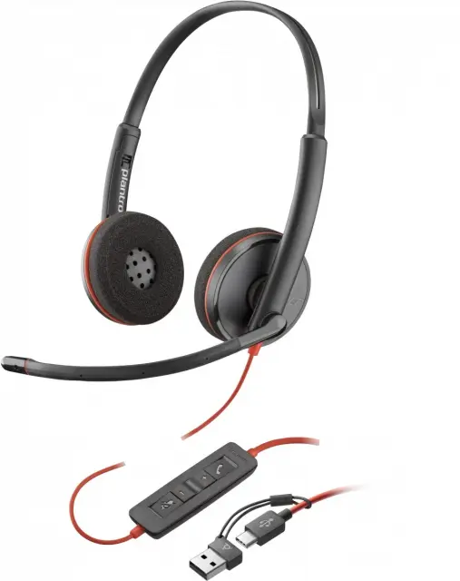 Слушалки HP Poly Blackwire 3220 USB-C - Черен 