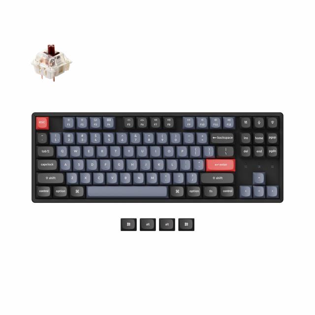 Геймърска механична клавиатура Keychron K8 Pro TKL Gateron G Pro(Hot Swappable) Brown Switch RGB Backlight Aluminium Frame 
