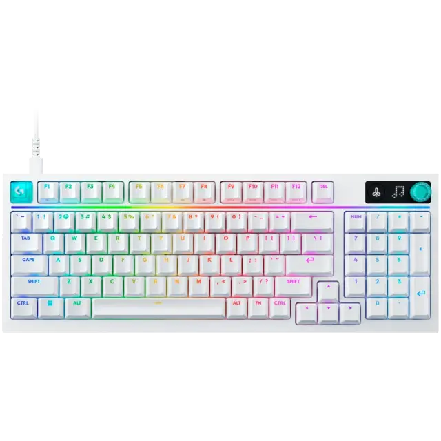 Геймърска механична клавиатура Logitech G316 X 98 - Hot-Swappable Tactile Switch - White 