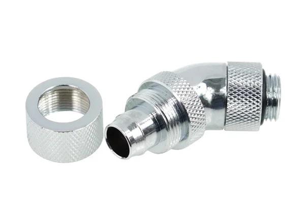 Alphacool HF 13/10 compression fitting 45° revolvable G1/4, Chrome 